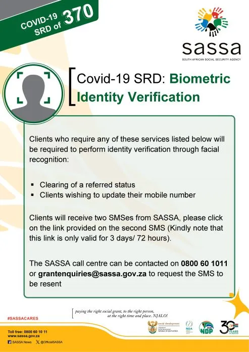 SRD BIOMETRIC IDENTITY VERIFICATION